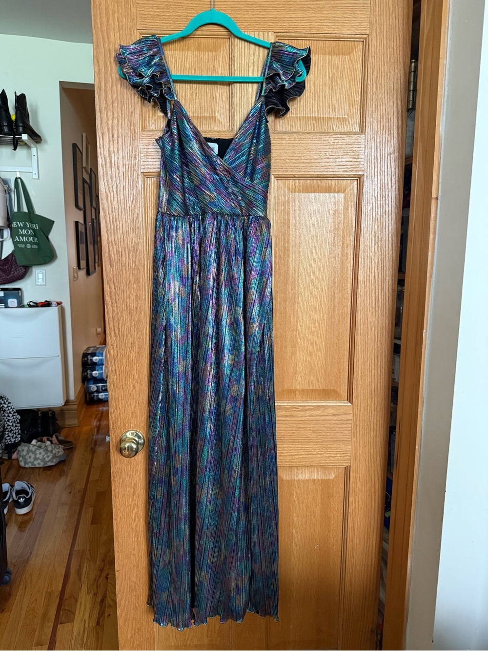 Saylor Imara Dress Multicolor Ruffled Strap Maxi Dress